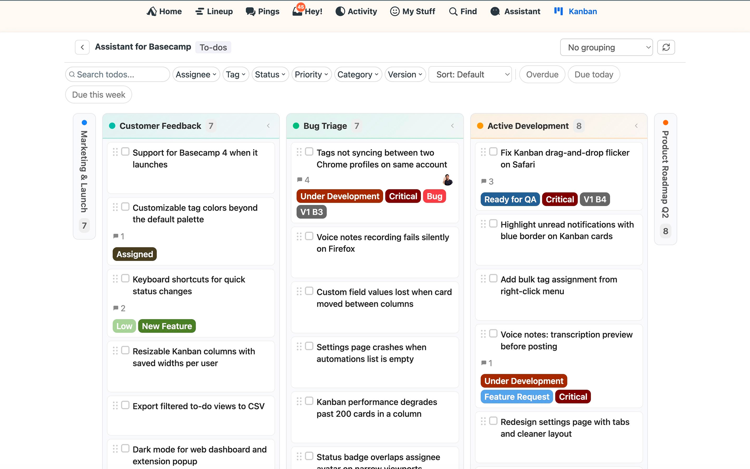 Assistant for Basecamp, the Basecamp power-user extension